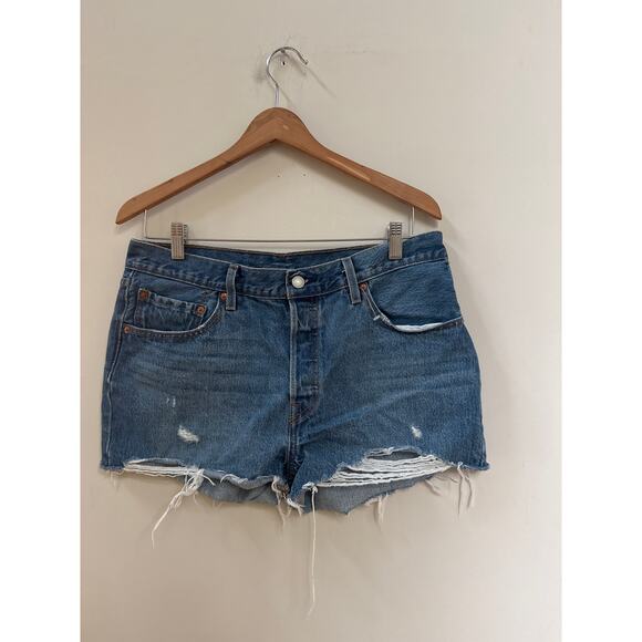 Levi’s Pants - Levi’s 501 High Rise Cutoff Shorts Distressed Boho Classic Festival Size 31